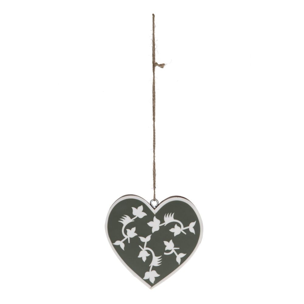Amalfi Hanging Heart Charm – Olive