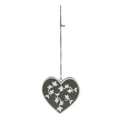 Amalfi Hanging Heart Charm – Olive