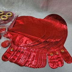 Valentines Day Balloons Tassel Garland Banner Party Supplies Decorations Set,Red