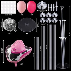 2 Set Cowgirl Party Decorations Disco Balloon Disco Cowgirl Party Decorations…