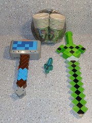 Minecraft Party Themed Decorations Plates Napkins