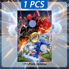 Sonic The Hedgehog Party Supplies Birthday Decor Backdrop Topper Photo Backdrop