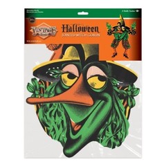 Beistle Vintage Halloween 34in Jointed Witch Goblin Hanging Decoration
