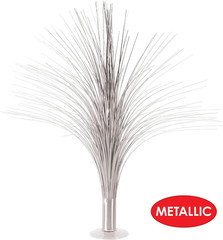 2-Pack Metallic Spray Centerpiece, Shimmering Silver Decoration for New Years, A