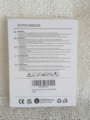 Perl White Cake Candles Long Thin Cake Candles Topper 24 Pack