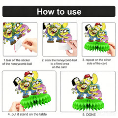 8PCS Big City Greens Honeycomb Centerpieces 3D Table Decorations Party Supplies