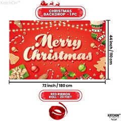 KatchOn, XtraLarge Merry Christmas Banner – 72X44 Inch, Candy, socks and tree