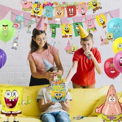 SpongeBob Party Decorations SpongeBob Birthday Supply Cake Topper Banner Balloon