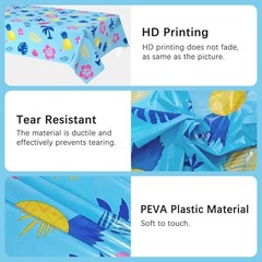 3 Pieces Palm Leaves Tablecloths Birthday Party Decorations Supplies Hawaiian