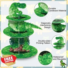 Censen Dinosaur Cupcake Stand Watercolor Style