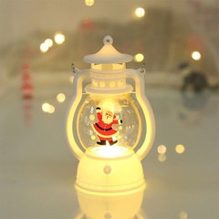 4Pcs LED Electronic Candle Christmas Decoration Santa Snowman Portable Oil Lamp