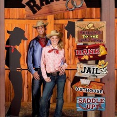 20 Pieces Western Party Directional Sign Wild West Party Decorations Cowboy P…