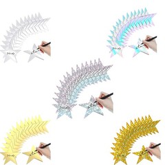 24 Pcs Stars Cutouts Glitter Double Printed Paper Cardboard Stars Decorations