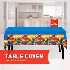 Transformers Birthday Party Supplies Set for 16 | Tablecover, Plates, Cups, Napk