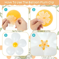 161Pc Daisy Balloon Garland Arch Kit, Pastel Groovy Flower Party Decorations wit