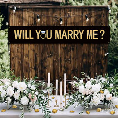Proposal Banner Will You Marry Me Ring Banner 6Feet | Propose Decorations Suppli