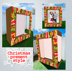 Christmas Photo Booth Backdrop 6,3×5,4ft,Holiday Decoration