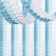 Light Dusty-Blue White Party Decorations – 12Pcs Streamers-Garland Baby Boy Show