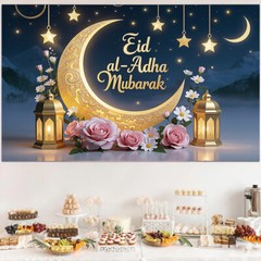 Islamic Backdrop Eid Mubarak Holiday Party Photography Studio Ramadan Decoration