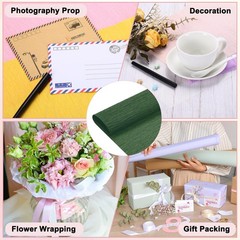 Dark Green Crepe Paper Roll 8.2ft Long 9.84 Inch Wide Wedding Festival Decor