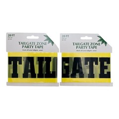 2 New Football Sports Tailgate Zone Party Decorations Supplies Tape Banner 40ft
