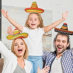 24 Pcs Cinco De Mayo Sombrero Headbands for Mexican Themed Fiesta Party Party