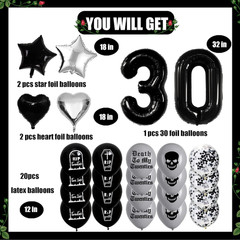 Death to My 20S 30Th Birthday Decorations, Rip to My 20S Birthday Set | Includes