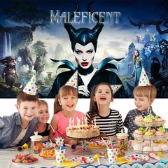 Maleficent Party Supplies Backdrop Banner Poster Background Vinyl Birthday Decor