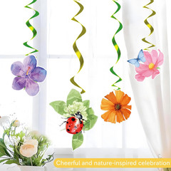 Flower Birthday Decorations, Garden Wildflower Party Decorations with Pre-Strung