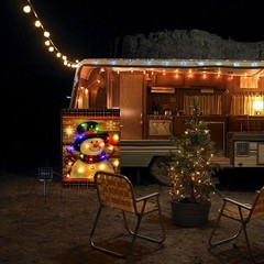 Merry Christmas LED Garden Flag Outside Christmas Flag Holiday Winter Outdoor JQ
