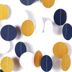 Navy-Blue White-Gold Party-Decorations Streamers Garland – 52Ft Graduation 2026