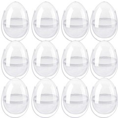 12 Pcs 6 Inch 8 Inch Jumbo Clear Easter Egg with Handles Large Transparent Ea…