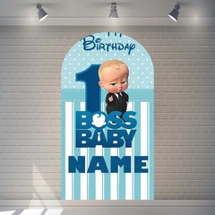 Happy Boss Baby Arch Backdrop Cover Background Birthday Party Decor Background