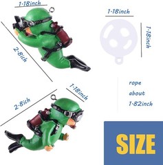 2-Pack Tank Decorations, Cute Little Diver, Aquarium Decoration Accessories Orna