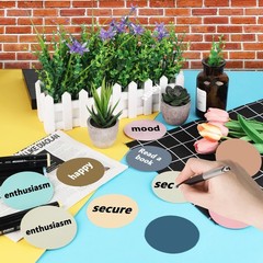 117 PCS Circle Cutouts Paper Classroom Decor Round Assorted Color Die Cut