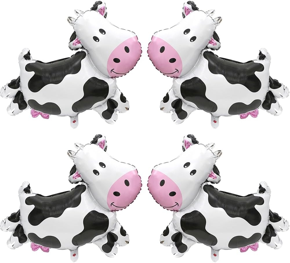 Cute Cartoon Cow Balloon Barnyard Farm Animal Themed Party Decoration Western Co
