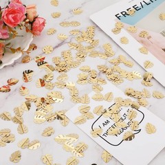 30g Gold Palm Leave Confetti Table Decoration Foil Leaves Hawaiian Aloha Luau