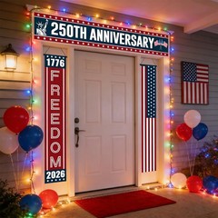 3 Pcs 250th Anniversary Banners 1776-2026 American Patriotic black