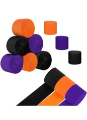 18 Rolls 1181 Feet Total Halloween Crepe Paper Rolls Multiple Sizes New Purple