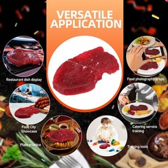 Realistic Steak Prop Artificial Sliced Steak Model Lightweight Fake Meat Orna…