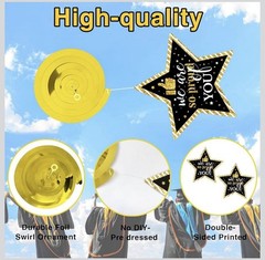 36 Pieces Graduation Decorations – Graduation Hanging Swirl Congrats