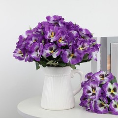4Pcs Realistic Pansy Flowers for Festive For Home and Wedding Decoration