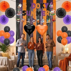 Gameza Summer Halloween Party Decorations – 27PCS Spooky Summer Halloween Banner