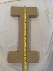 “FIFTY” paper mache letters (for Birthday, Anniversary, Retirement Decoration)