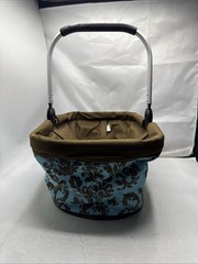 Portable Foldable Picnic Basket Zipper Shopping Bag Market Basket 12x19x9”
