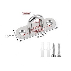 Mounting Bracket Elliptical Hook Indoor Outdoor Use Compact Low-profile