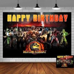 Mortal Kombat Birthday Party Decor Backdrop Banner Poster Birthday Gift 5x3ft