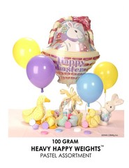 Happy Weight Heavy Happy Balloon Weight, 100g, Pastel Asst, 10 Piece