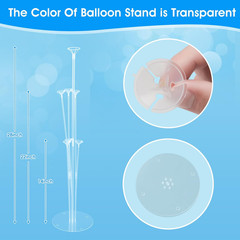 Balloon Stand Kit 4 Sets Balloon Arch Stand with Base and Balloon Sticks for Chr