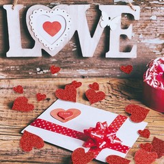 600Pcs Valentines Day Heart Confetti Red Glitter Valentines Confetti Hearts H…